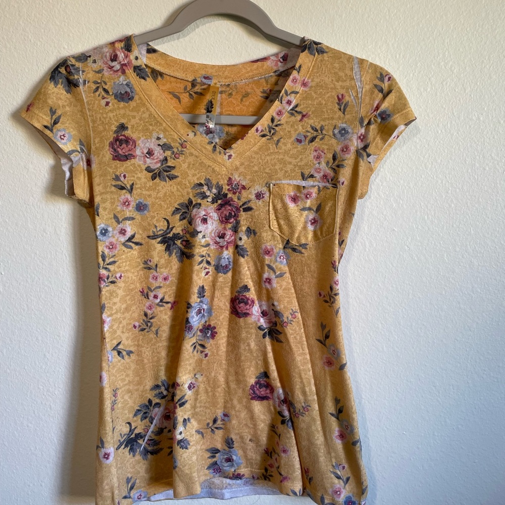 Yellow Floral Tee